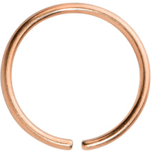 Load image into Gallery viewer, 20G 9mm Rose Gold Tone PVD Grade 23 Titanium Bendable Hoop Ring