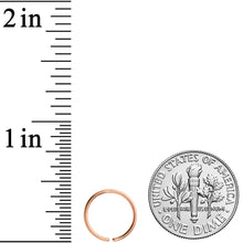 Load image into Gallery viewer, 20G 9mm Rose Gold Tone PVD Grade 23 Titanium Bendable Hoop Ring