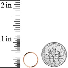 Load image into Gallery viewer, 20G 3/8 Rose Gold Tone PVD Grade 23 Titanium Bendable Hoop Ring