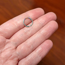 Load image into Gallery viewer, 18G 3/8 Rainbow PVD Grade 23 Titanium Bendable Hoop Ring