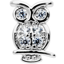 Load image into Gallery viewer, 16G 5/16 Clear CZ Gem Owl Internal Thread Labret Monroe Tragus