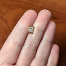 Load image into Gallery viewer, 16G 5/16 Clear CZ Gem Rosy Hue Owl Internal Thread Labret Tragus