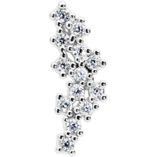 Load image into Gallery viewer, 16G 5/16 CZ Gem Texture Arc Internal Thread Labret Monroe Tragus