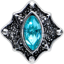 Load image into Gallery viewer, 16G 1/4 Blue Gem Rhombus Retro Cartilage Tragus Earring