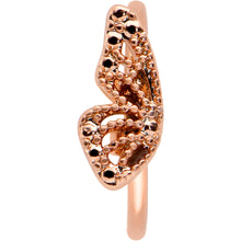 Load image into Gallery viewer, 20G 5/16 Rose Gold Tone Textured Butterfly Wing Nose Hoop