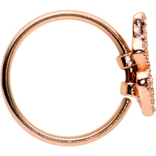 Load image into Gallery viewer, 20G 5/16 Rose Gold Tone Textured Butterfly Wing Nose Hoop