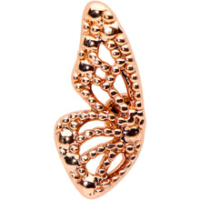 Load image into Gallery viewer, 20G 1/4 Rose Gold tone Textured Butterfly Wing Nose Bone