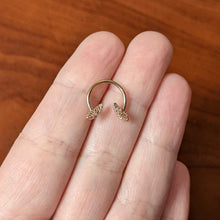 Load image into Gallery viewer, 16G 3/8 Rose Gold Hue Texture Butterfly Horseshoe Circular Barbell