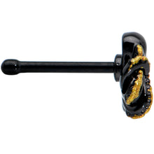 Load image into Gallery viewer, 20G 1/4 Black Understated Octopus Nose Bone