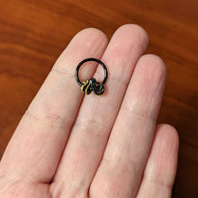 Load image into Gallery viewer, 16G 3/8 Black Understated Octopus Hinged Segment Ring