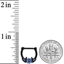 Load image into Gallery viewer, 16G 5/16 Black Spider Web Witch Hat Halloween Cartilage Clicker