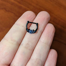 Load image into Gallery viewer, 16G 5/16 Black Spider Web Witch Hat Halloween Cartilage Clicker