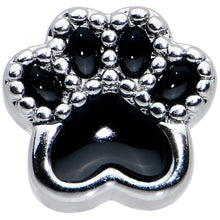 Load image into Gallery viewer, 20G 1/4 Textured Black Paw Print Nose Bone