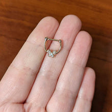 Load image into Gallery viewer, 16G 5/16 Clear Gem Rose Gold Tone Beauty Butterfly Cartilage Clicker