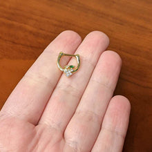 Load image into Gallery viewer, 16G 5/16 Clear CZ Gem Gold Tone Bunch Grapes Cartilage Clicker