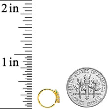 Load image into Gallery viewer, 20G 5/16 Clear Cz Gem Gold Tone Bunch Grapes Nose Hoop