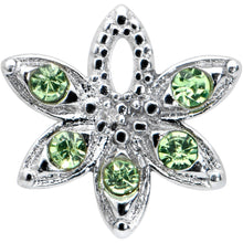 Load image into Gallery viewer, 16G 5/16 Green Gem Textured Pot Leaf Labret Monroe Tragus