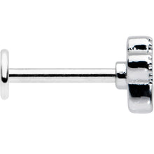 Load image into Gallery viewer, 16G 5/16 Textured Black Paw Print Labret Monroe Tragus