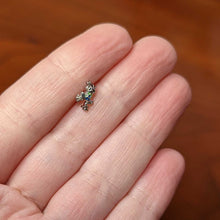 Load image into Gallery viewer, 16G 1/4 Black Gem Polka Dot Frog Cartilage Tragus Earring