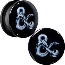 Load image into Gallery viewer, Licensed Dungeons & Dragons Ampersand Black Screw Fit Plug Set
