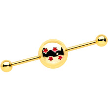 Load image into Gallery viewer, 14G Gold Tone Licensed Dragonball Z Industrial Barbell 38mm
