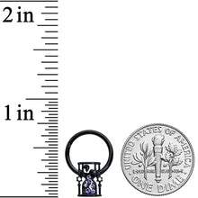 Load image into Gallery viewer, 16G 3/8 Purple Gem Black Gothic Hourglass Hinged Segment Ring