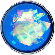 Load image into Gallery viewer, Blue Faux Opal Disc Top Barbell Tongue Ring