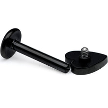 Load image into Gallery viewer, 16G 5/16 Black Simple Heart Internally Threaded Labret Tragus