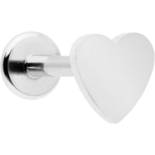 Load image into Gallery viewer, 16G 5/16 Simple Heart Internally Threaded Labret Monroe Tragus