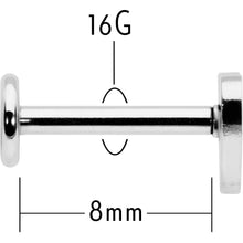 Load image into Gallery viewer, 16G 5/16 Simple Heart Internally Threaded Labret Monroe Tragus