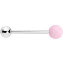 Load image into Gallery viewer, Pink Rose Quartz End Barbell Tongue Ring