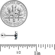 Load image into Gallery viewer, 16G 1/4 Textured Blue Butterfly Cartilage Tragus Earring