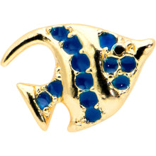 Load image into Gallery viewer, 16G 5/16 Gold Tone Blue Adorable Angelfish Labret Monroe Tragus