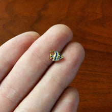 Load image into Gallery viewer, 16G 5/16 Gold Tone Blue Adorable Angelfish Labret Monroe Tragus