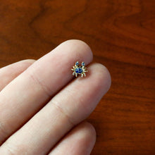 Load image into Gallery viewer, 16G 5/16 Gold Tone Blue Crab Nautical Labret Monroe Tragus