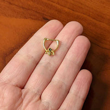 Load image into Gallery viewer, 16G 5/16 Black Gem Gold Tone Angular Bee Cartilage Clicker