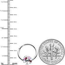 Load image into Gallery viewer, 16G 3/8 Red Gem Luscious Pinks Fruit Tree Hinged Segment Ring
