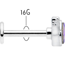 Load image into Gallery viewer, 16G 5/16 Aurora Gem Deco Waves Labret Monroe Tragus