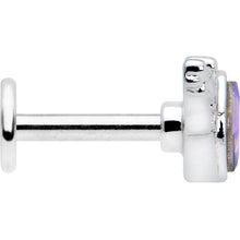 Load image into Gallery viewer, 16G 1/4 Aurora Gem Deco Waves Labret