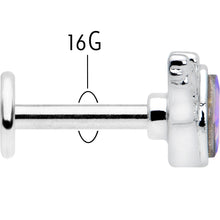 Load image into Gallery viewer, 16G 1/4 Aurora Gem Deco Waves Labret