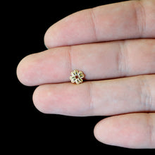 Load image into Gallery viewer, 16G 1/4 Yellow Gem Gold Tone Textured Cross Labret