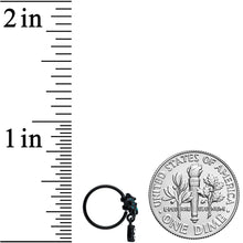 Load image into Gallery viewer, 20G 5/16 Black Night Palm Tree Dangle Helix Circular Ring