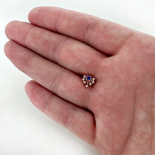 Load image into Gallery viewer, 16G 1/4 Blue Clear Gem Rose Gold Tone Glamour Flare Labret