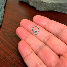 Load image into Gallery viewer, 16G 3/8 Clear Blue Gem Abstract Arch Hinged Segment Ring