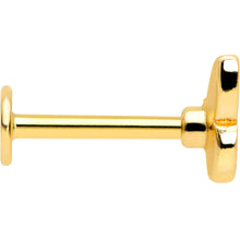 Load image into Gallery viewer, 16G 5/16 Gold Tone Red White Blue Butterfly Labret Monroe Tragus