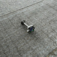 Load image into Gallery viewer, 16G 5/16 Spring Flower Green Blue Labret Monroe Tragus