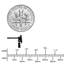 Load image into Gallery viewer, 20G 1/4 Clear Gem Black Night Palm Tree Dangle Nose Bone