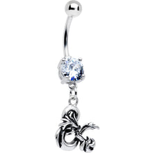 Load image into Gallery viewer, Officially Licensed Dungeons & Dragons Clear CZ Gem Dangle Belly Ring
