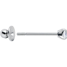 Load image into Gallery viewer, 3mm Clear CZ Gem Implant Grade Titanium Stud Earrings