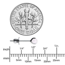 Load image into Gallery viewer, 3.5mm Light Rose Quartz Stone Implant Grade Titanium Stud Earrings